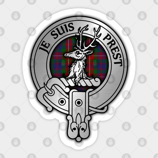 Clan Fraser Crest & Tartan Sticker by Taylor'd Designs